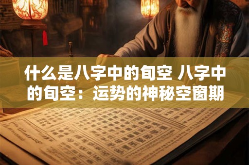 什么是八字中的旬空 八字中的旬空：运势的神秘空窗期