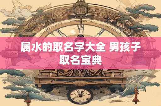 属水的取名字大全 男孩子取名宝典