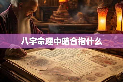 八字命理中暗合指什么