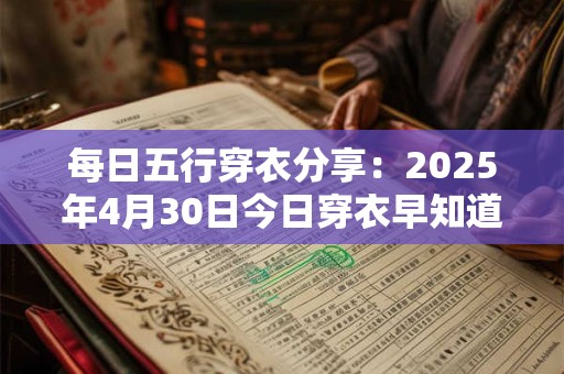 每日五行穿衣分享：2025年4月30日今日穿衣早知道