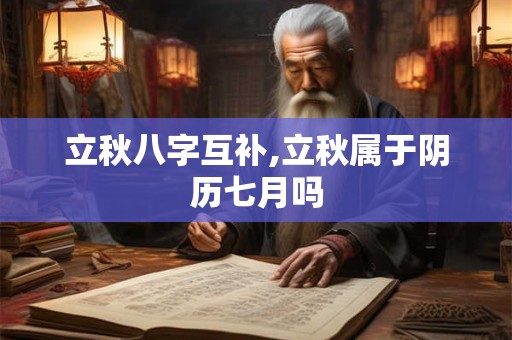 立秋八字互补,立秋属于阴历七月吗