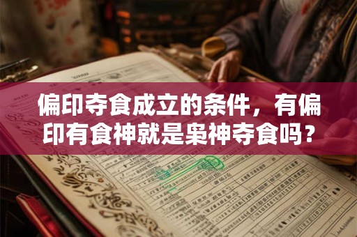 偏印夺食成立的条件，有偏印有食神就是枭神夺食吗？