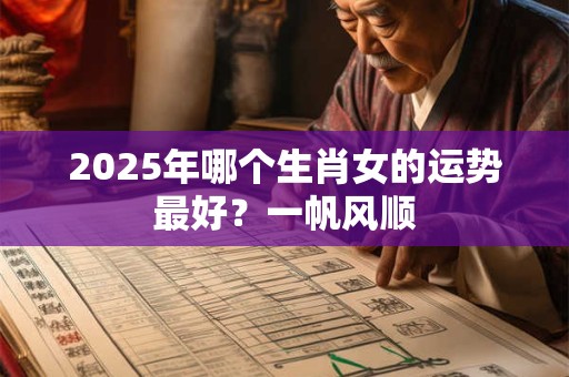 2025年哪个生肖女的运势最好？一帆风顺
