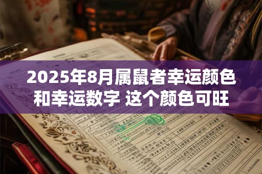 2025年8月属鼠者幸运颜色和幸运数字 这个颜色可旺财运