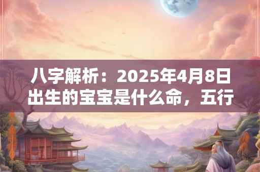 八字解析：2025年4月8日出生的宝宝是什么命，五行缺什么