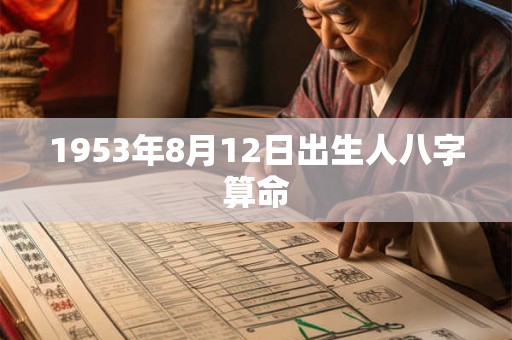 1953年8月12日出生人八字算命
