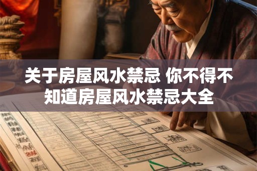 关于房屋风水禁忌 你不得不知道房屋风水禁忌大全