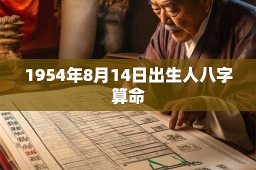 1954年8月14日出生人八字算命