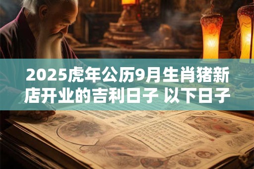 2025虎年公历9月生肖猪新店开业的吉利日子 以下日子吉利