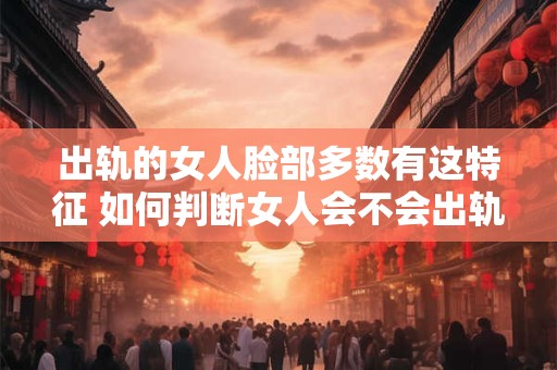 出轨的女人脸部多数有这特征 如何判断女人会不会出轨
