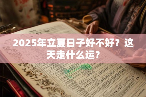 2025年立夏日子好不好？这天走什么运？