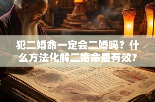 犯二婚命一定会二婚吗？什么方法化解二婚命最有效？