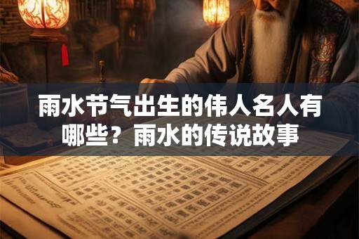 雨水节气出生的伟人名人有哪些？雨水的传说故事