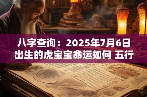 八字查询：2025年7月6日出生的虎宝宝命运如何 五行缺什么