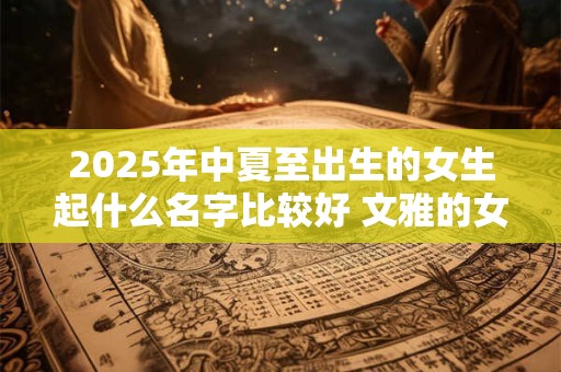 2025年中夏至出生的女生起什么名字比较好 文雅的女生好名