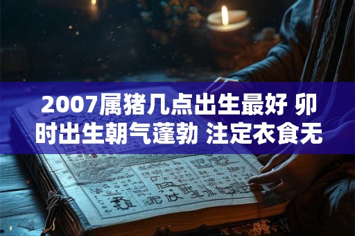 2007属猪几点出生最好 卯时出生朝气蓬勃 注定衣食无忧