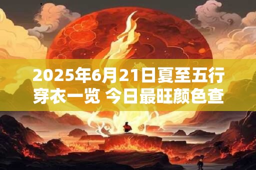 2025年6月21日夏至五行穿衣一览 今日最旺颜色查询