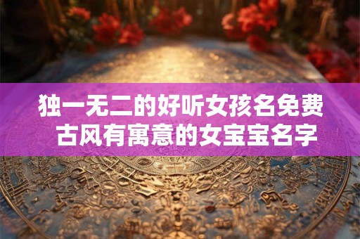 独一无二的好听女孩名免费  古风有寓意的女宝宝名字案例