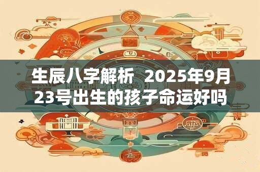 生辰八字解析  2025年9月23号出生的孩子命运好吗
