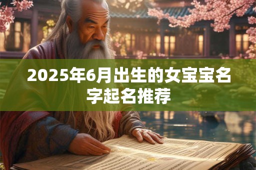 2025年6月出生的女宝宝名字起名推荐