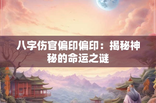 八字伤官偏印偏印：揭秘神秘的命运之谜
