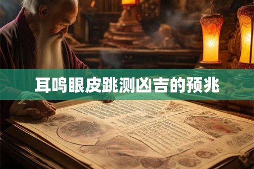 耳鸣眼皮跳测凶吉的预兆