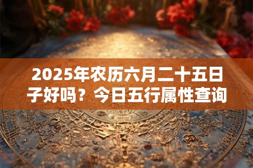 2025年农历六月二十五日子好吗？今日五行属性查询