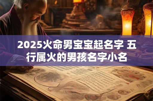 2025火命男宝宝起名字 五行属火的男孩名字小名