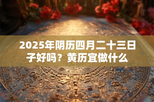 2025年阴历四月二十三日子好吗？黄历宜做什么