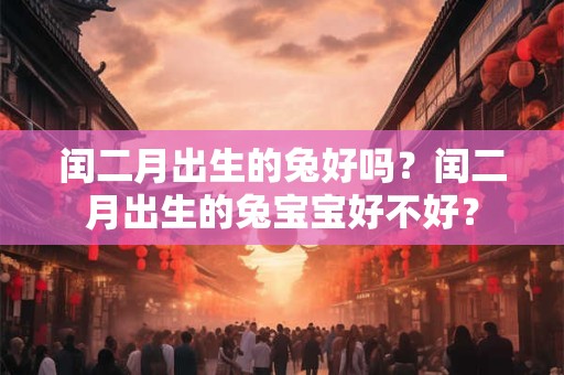 闰二月出生的兔好吗？闰二月出生的兔宝宝好不好？