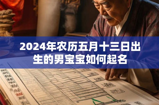 2024年农历五月十三日出生的男宝宝如何起名