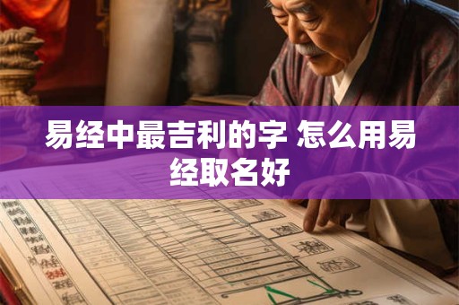 易经中最吉利的字 怎么用易经取名好