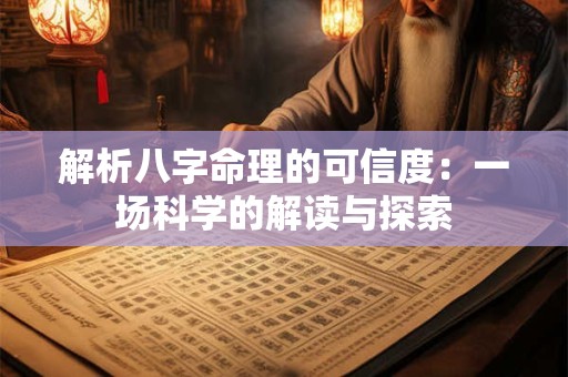 解析八字命理的可信度：一场科学的解读与探索