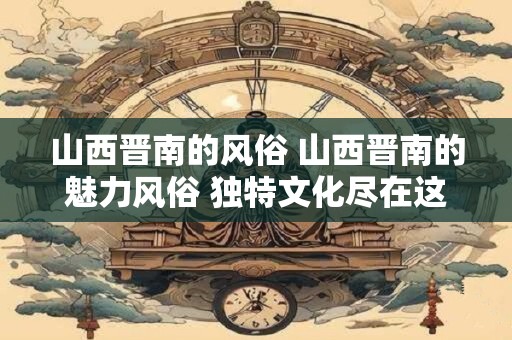山西晋南的风俗 山西晋南的魅力风俗 独特文化尽在这里！