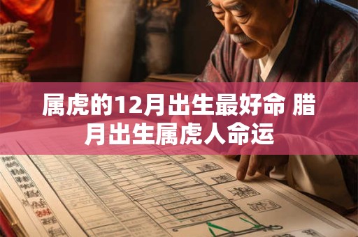 属虎的12月出生最好命 腊月出生属虎人命运