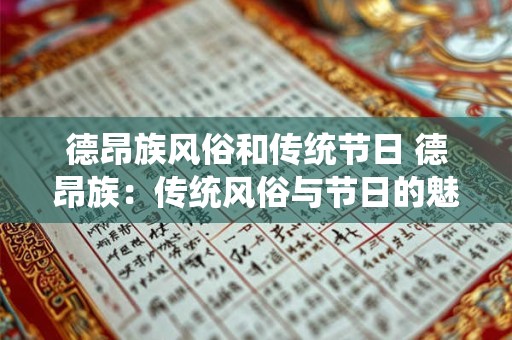 德昂族风俗和传统节日 德昂族：传统风俗与节日的魅力之旅