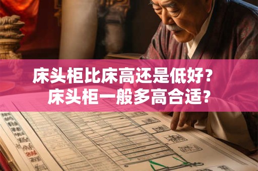 床头柜比床高还是低好？ 床头柜一般多高合适？