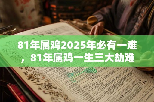 81年属鸡2025年必有一难，81年属鸡一生三大劫难