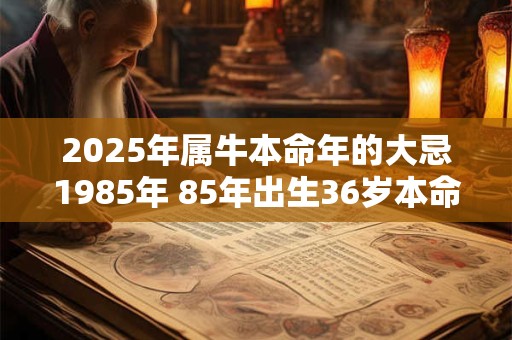 2025年属牛本命年的大忌1985年 85年出生36岁本命年佩戴什么好