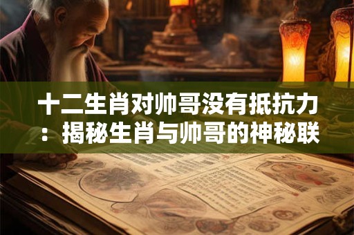十二生肖对帅哥没有抵抗力：揭秘生肖与帅哥的神秘联系