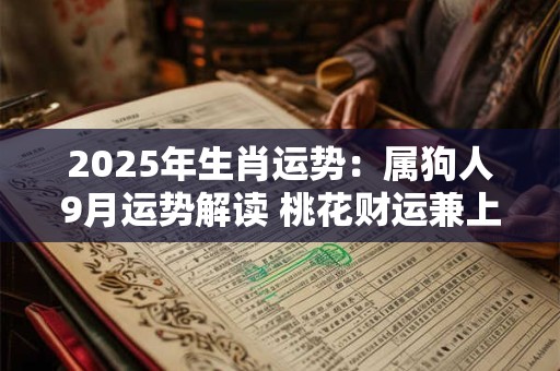 2025年生肖运势：属狗人9月运势解读 桃花财运兼上升