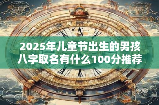 2025年儿童节出生的男孩八字取名有什么100分推荐？