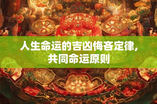 人生命运的吉凶悔吝定律,共同命运原则