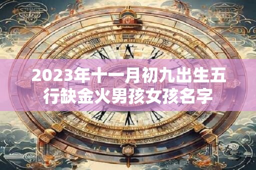 2023年十一月初九出生五行缺金火男孩女孩名字