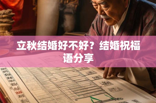 立秋结婚好不好?结婚祝福语分享 立秋结婚好不好?结婚祝福语分享