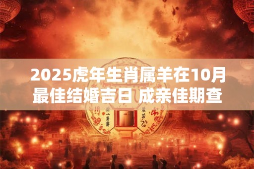 2025虎年生肖属羊在10月最佳结婚吉日 成亲佳期查询