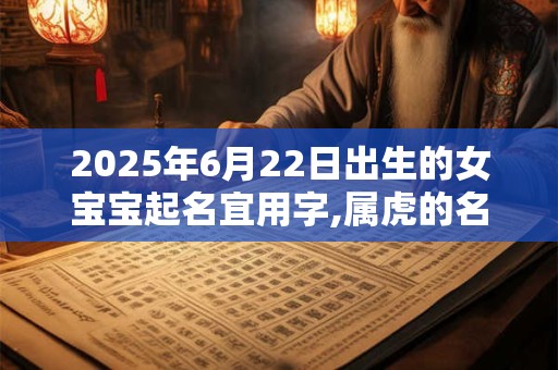 2025年6月22日出生的女宝宝起名宜用字,属虎的名字