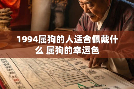 1994属狗的人适合佩戴什么 属狗的幸运色