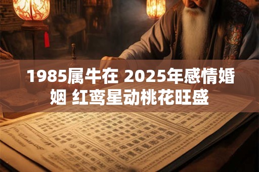 1985属牛在 2025年感情婚姻 红鸾星动桃花旺盛