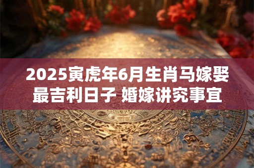 2025寅虎年6月生肖马嫁娶最吉利日子 婚嫁讲究事宜
